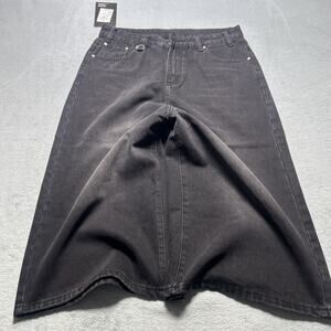 Y2k 2000s Beyond Baggy Jhorts Shorts Men 32x17 Black Hamilton Loose Relaxed Pipe